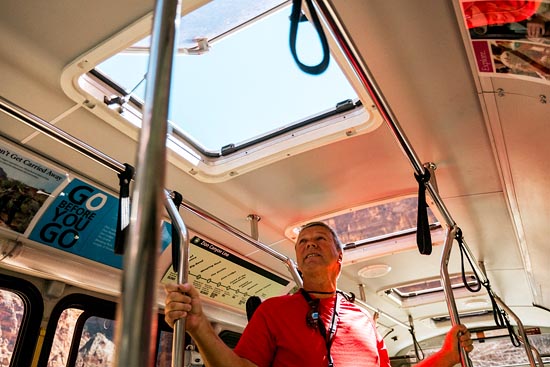Man in red in the bus (2017)
