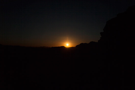 Black Sunset dans le Wadi Rum / Jordanie (2019)