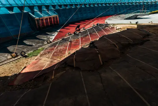 Piste d'athlétisme depuis le tremblement de terre / Taïwan (2024)